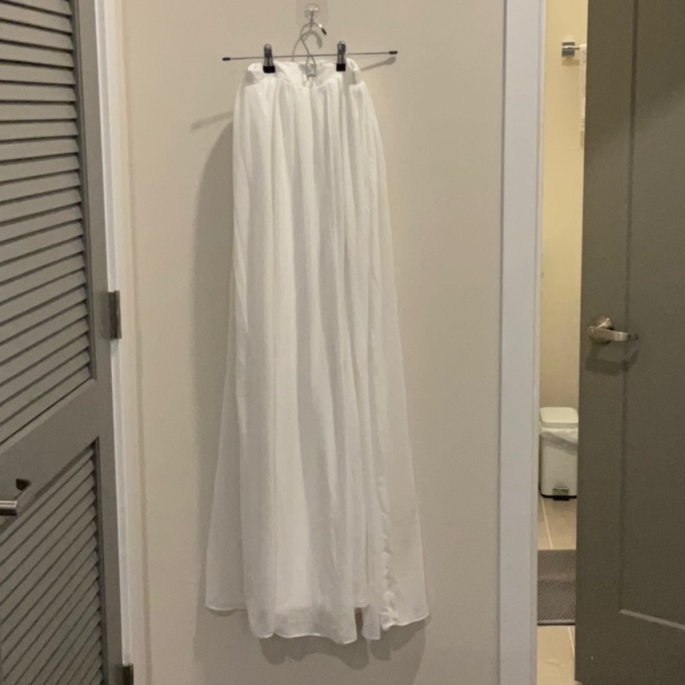 Lulu's Elegant White Maxi Skirt